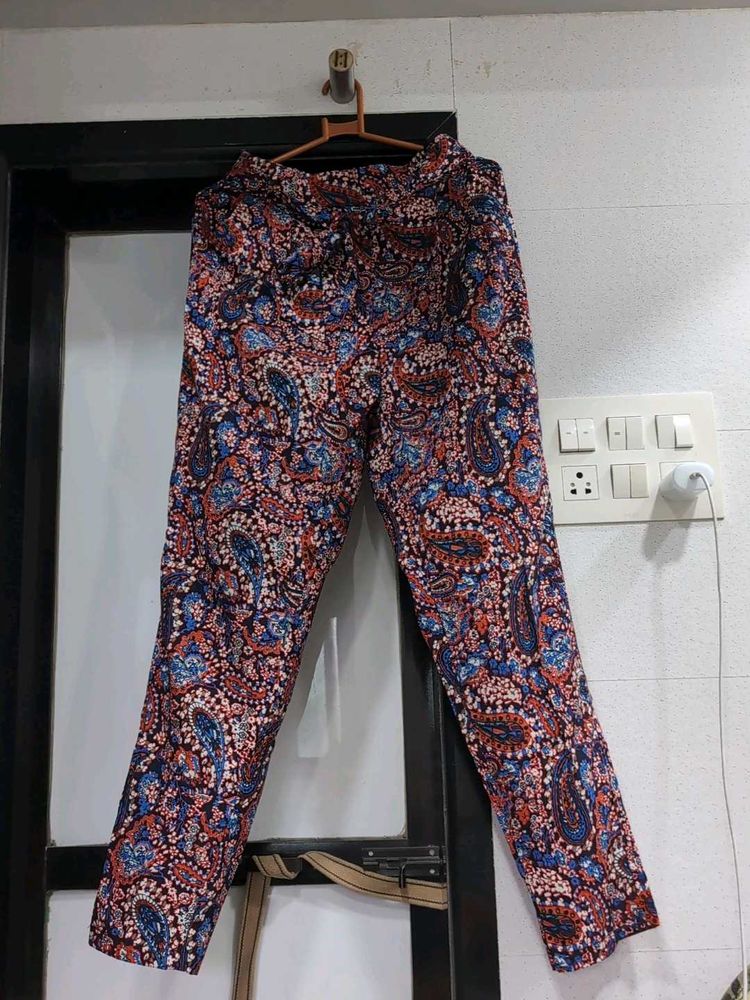 Boho Paisley Print Palazzo Pants