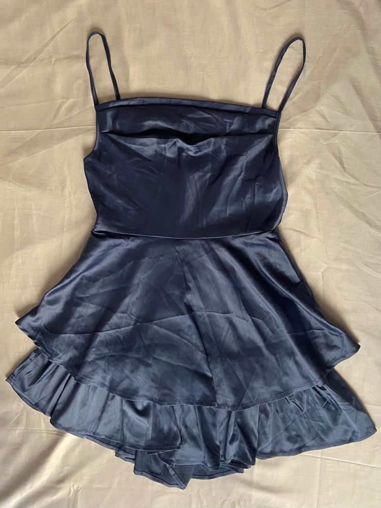 Cider Blue Satin Dress 💙