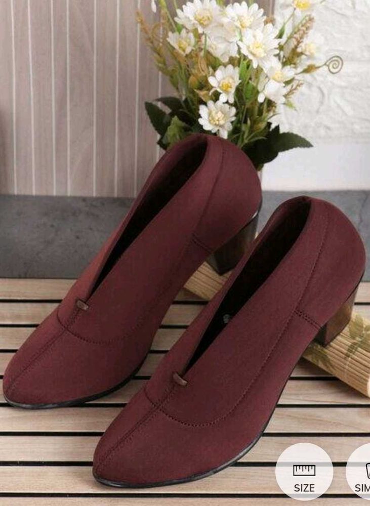 Women Almond-Toe Slip-On Heel by Liscott