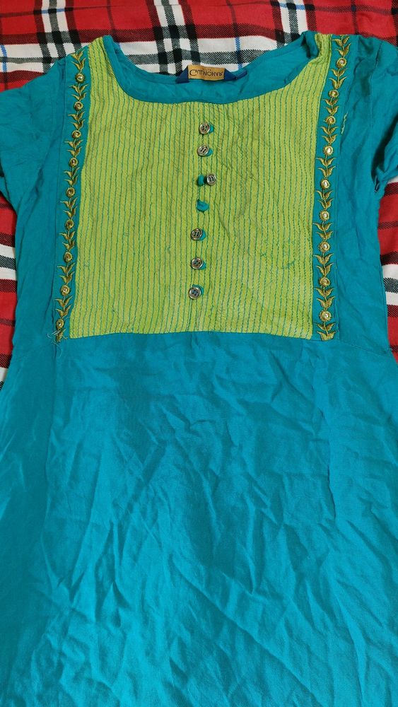 dual shade kurti