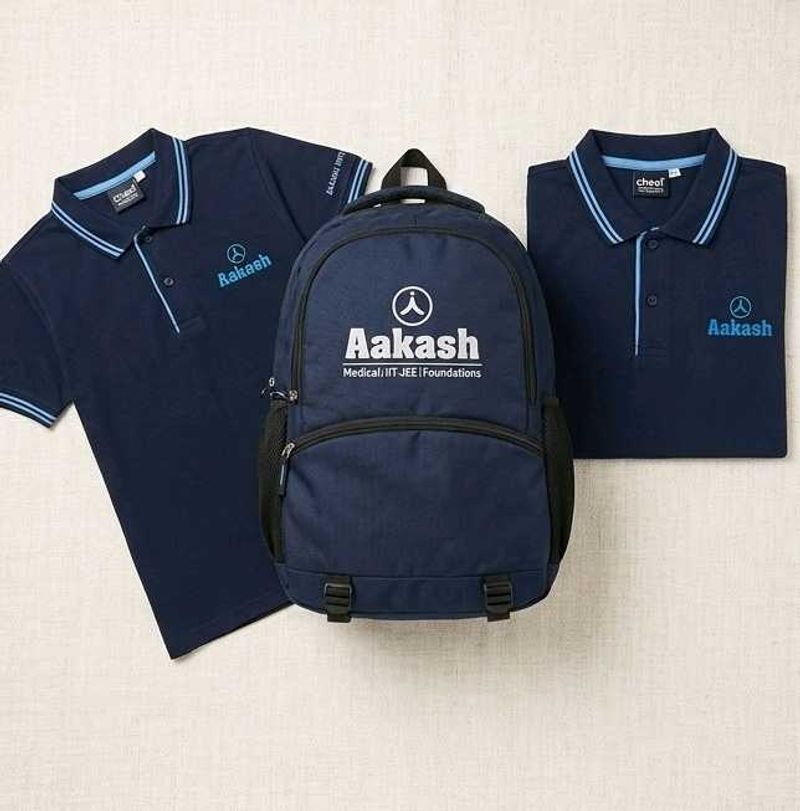 2 Tshirts and 1 Bag Aakash institute