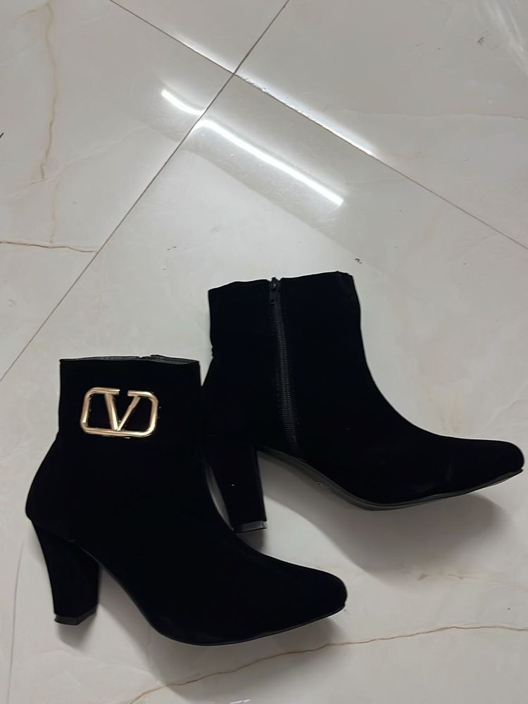 Black Heeled Ankle Boots size 36 and 38