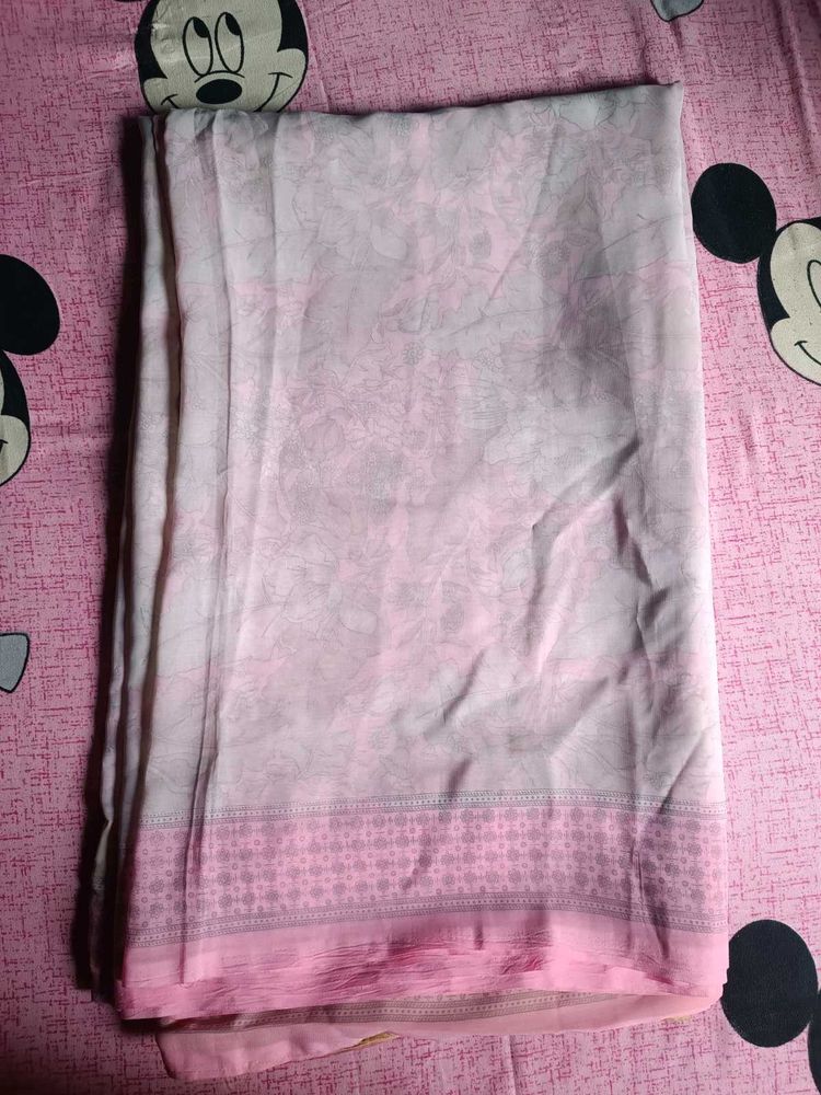 Elegant Pink Floral Saree