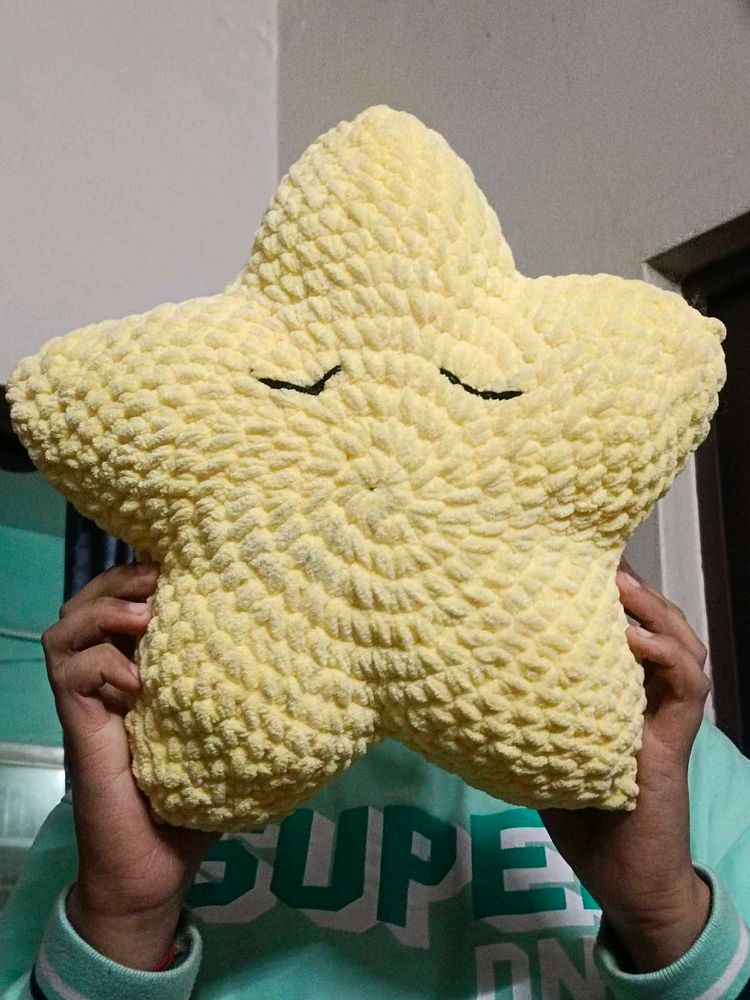 Cute Crochet Star Pillow