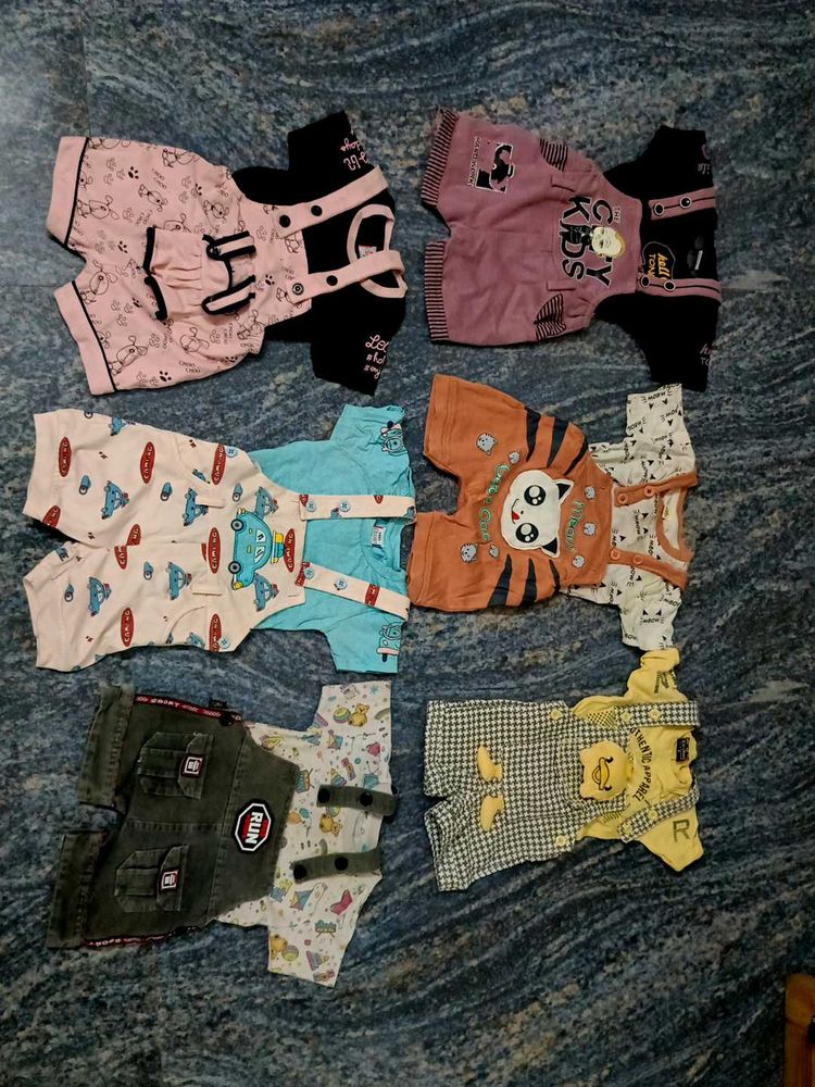 SET OF 6 BABY JUMPSUITS