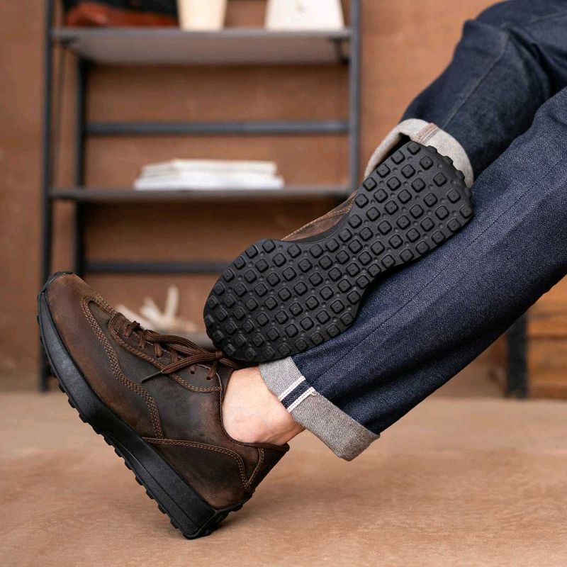Brown Leather Casual Sneakers