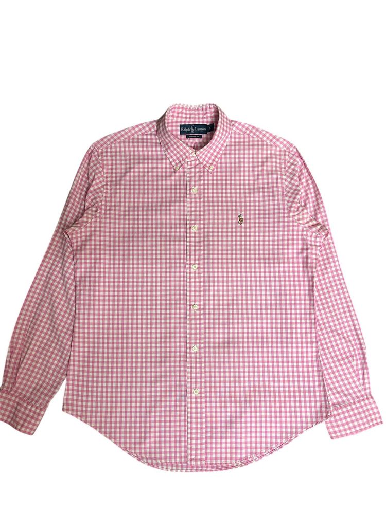 Pink Gingham Button-Down Shirt