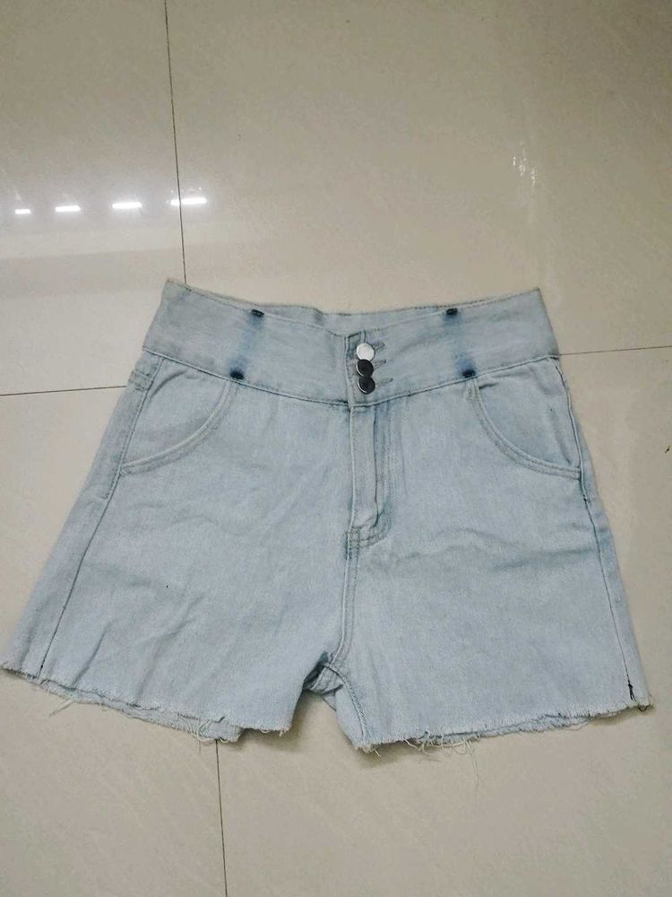Light Wash Denim Shorts