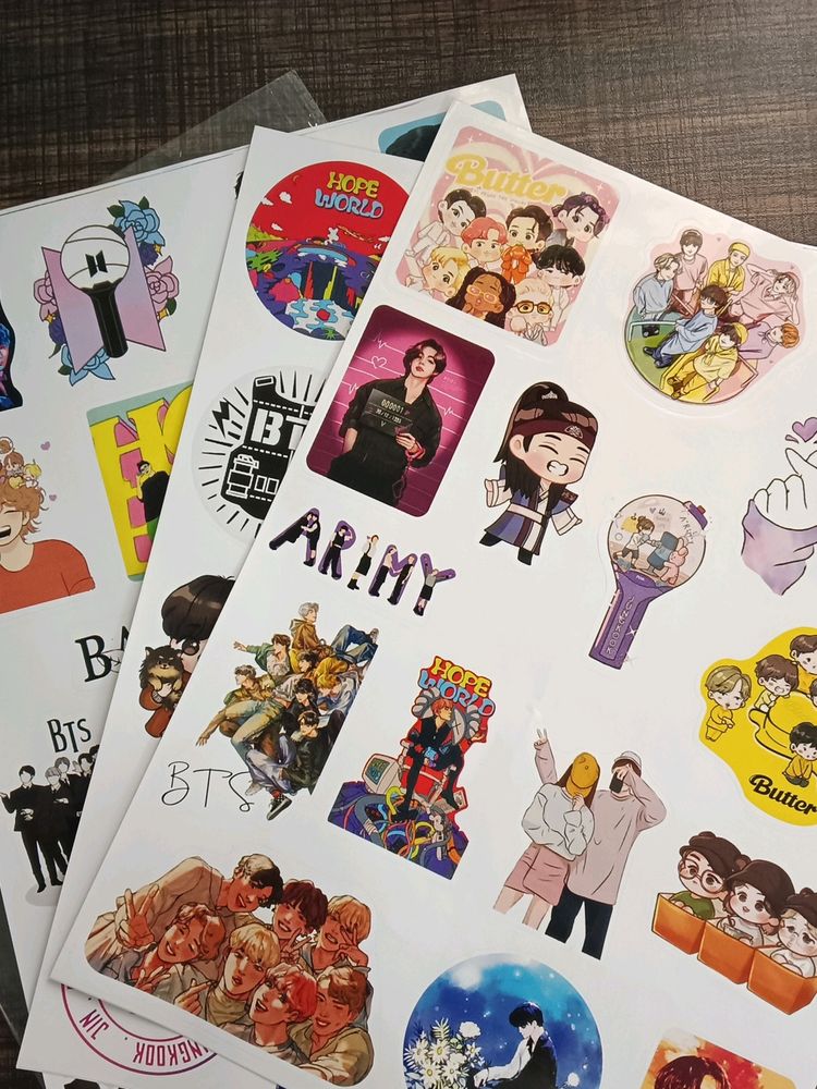 💜🫰🏻BTS CUTE 50 STICKERS!!!