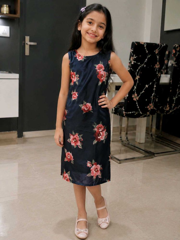 Girls Floral Sleeveless Dress