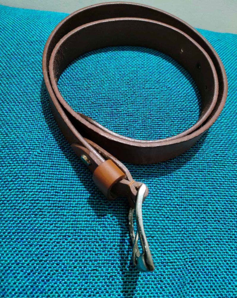 Brown Genuine Leather Vintage Belt