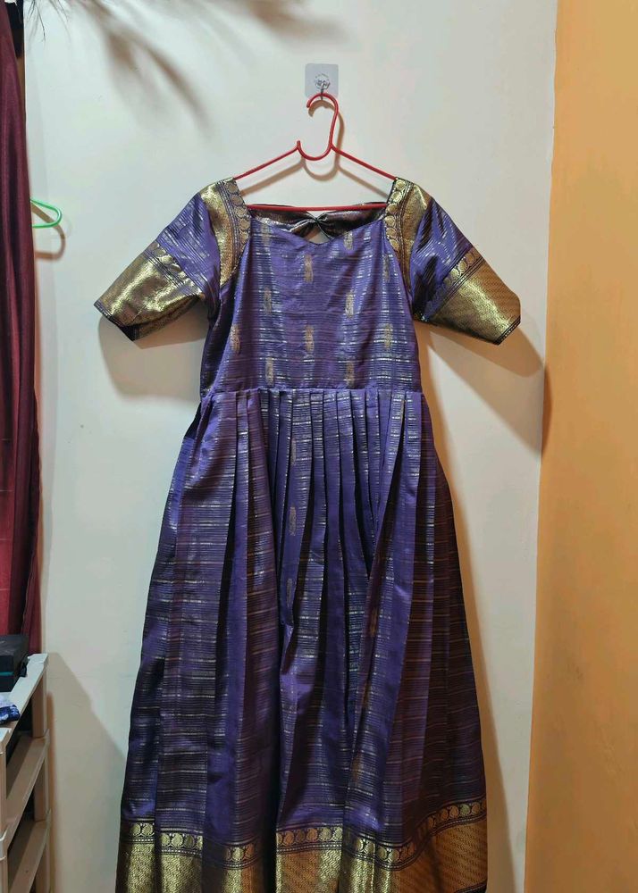 Purple Ethnic Dress with Gold Details(New unused)