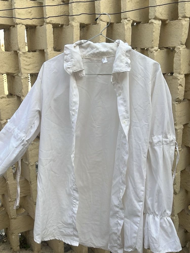 Chic White Button-Up Shirt