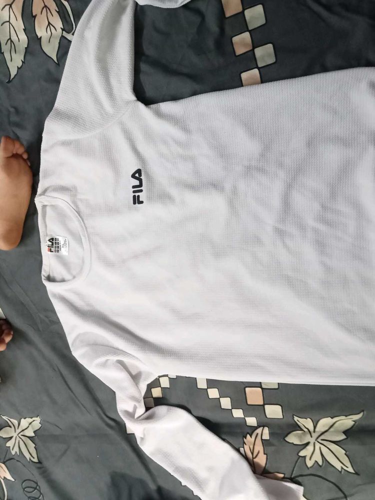 Fila Brand White Xl T Shirt For Men
