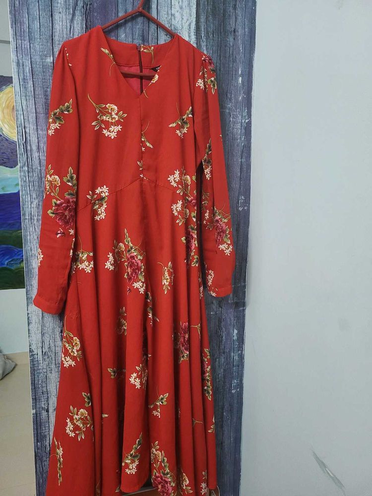 Red Floral Dress