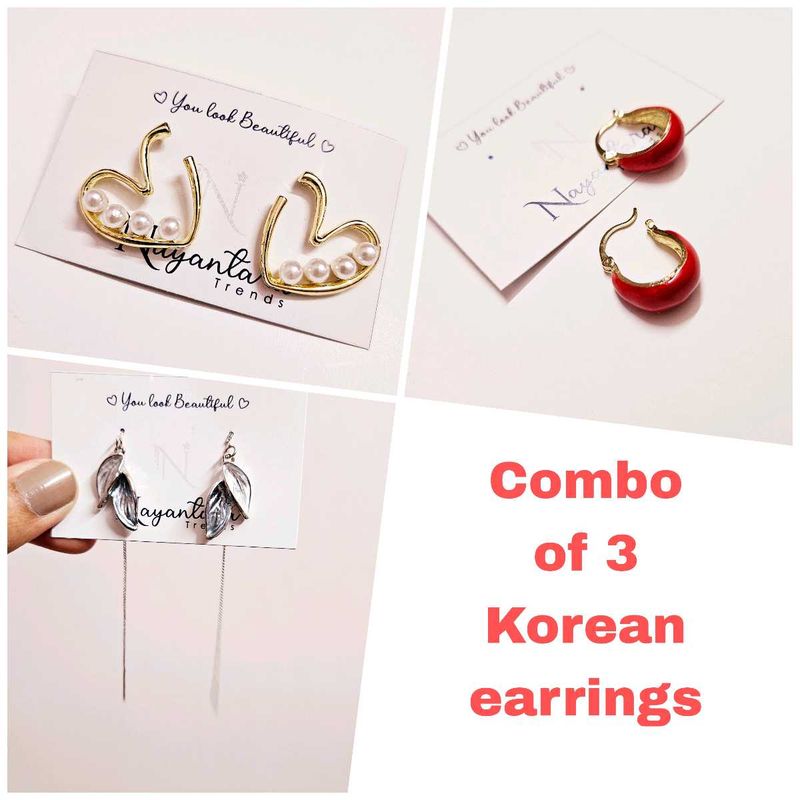 3 Pretty Earrings Combo Set 1