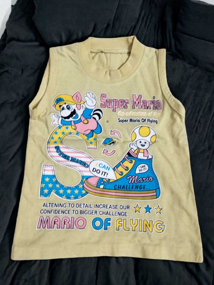 kids Super Mario Sleeveless T-Shirt