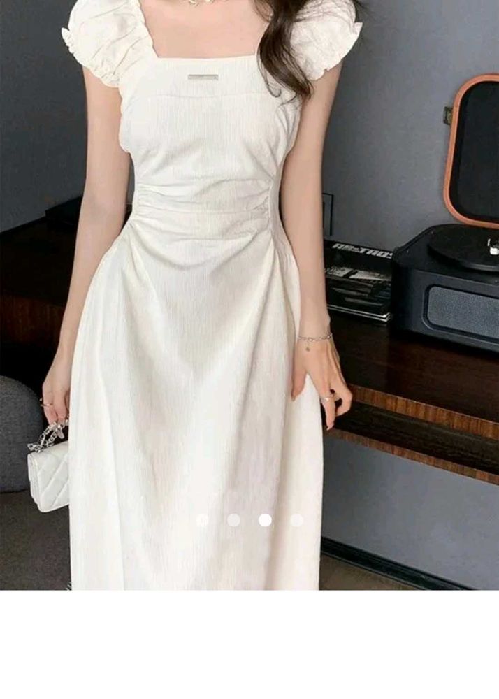 Elegant White Midi Dress
