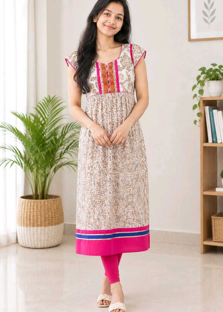 Designer Embroidered Cotton Kurta