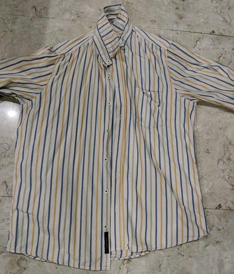 Classic Striped Button-Down Shirt