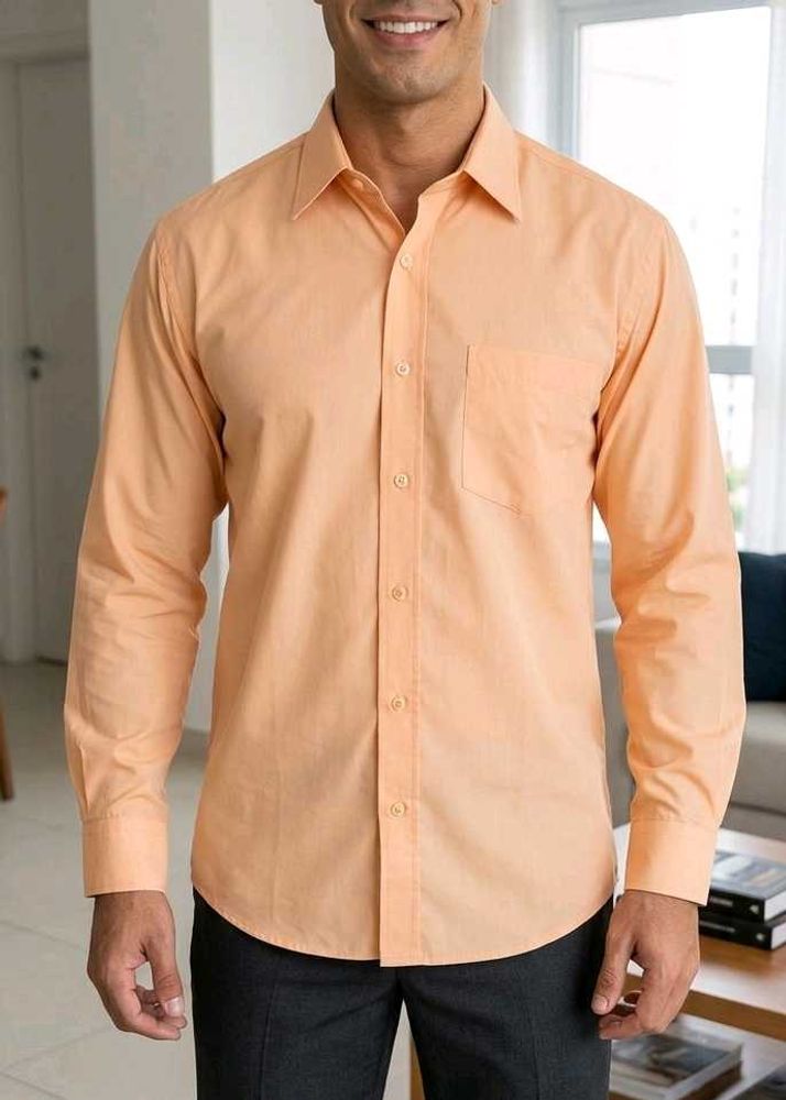Men's Classic Peach Long Sleeve Shirt