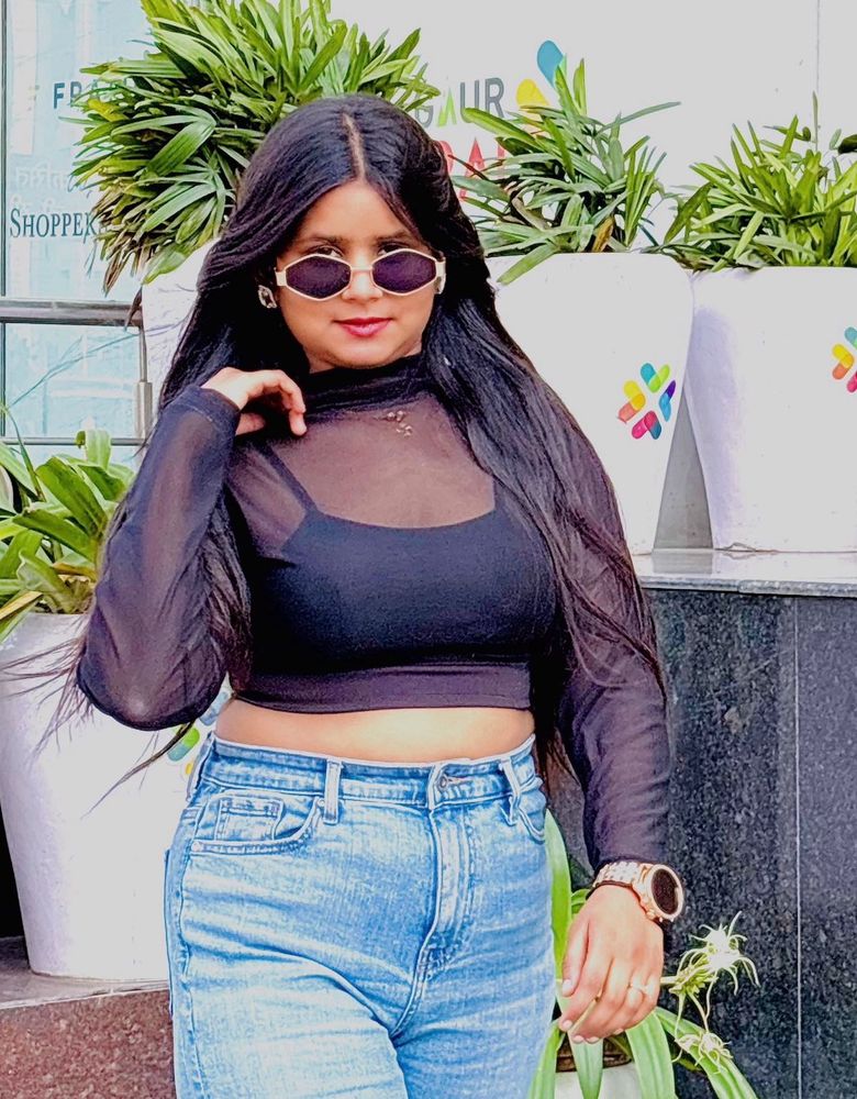 Stylish Black Sheer Crop Top