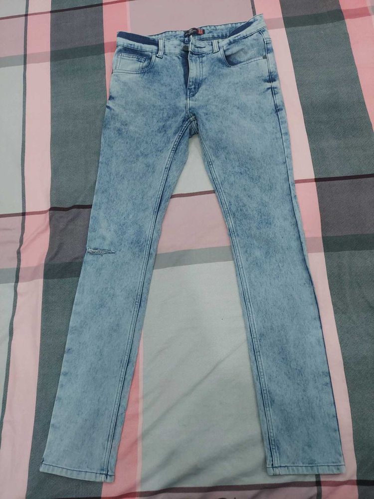 Acid Wash Ripped Jeans