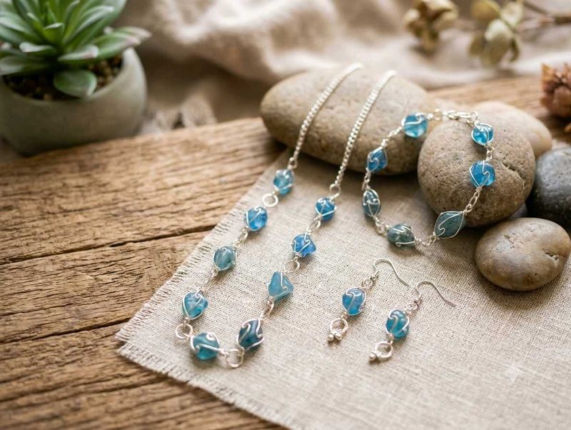 Bohemian Blue Gemstone Jewelry Set