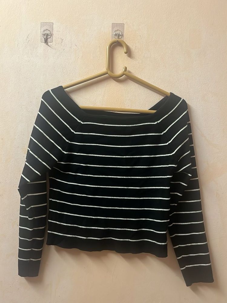 Chic Striped Long Sleeve Top