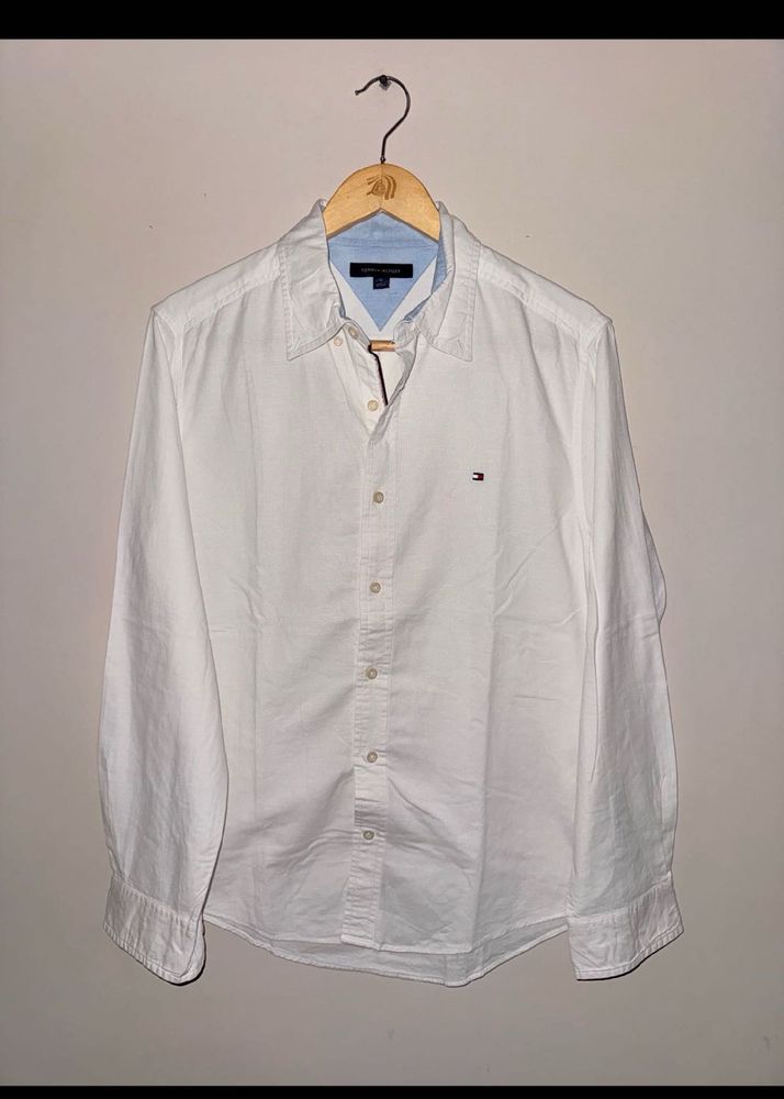 Tommy Hilfiger Men's White Button-Down Shirt