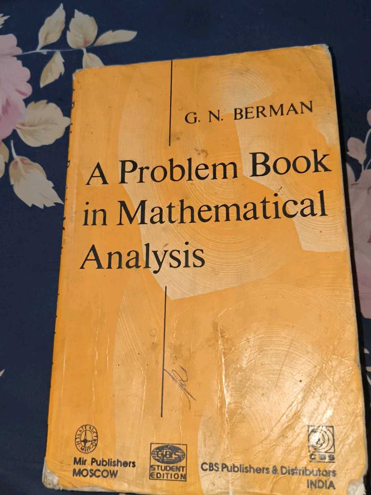 A Problem Book in Mathematical Analysis GN BERMAN