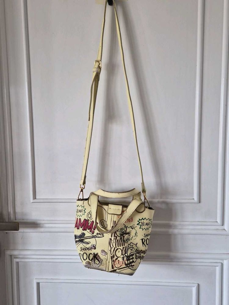 Unique Graffiti Print Handbag