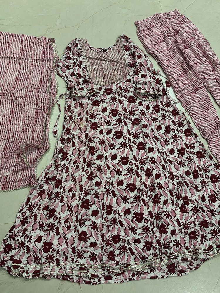 Floral Kurta Set with Dupatta