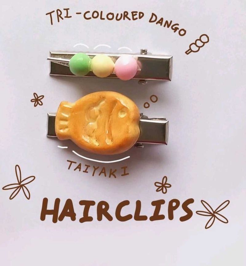 Cute Dango &amp; Taiyaki Hair Clips