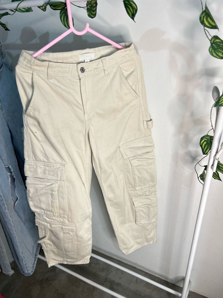 BeigeH&amp;m  Cargo Pants