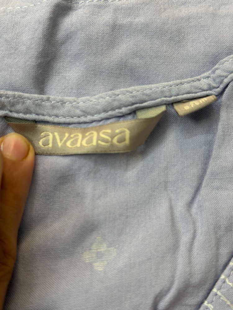 Avaasa Light Blue Printed Kurta