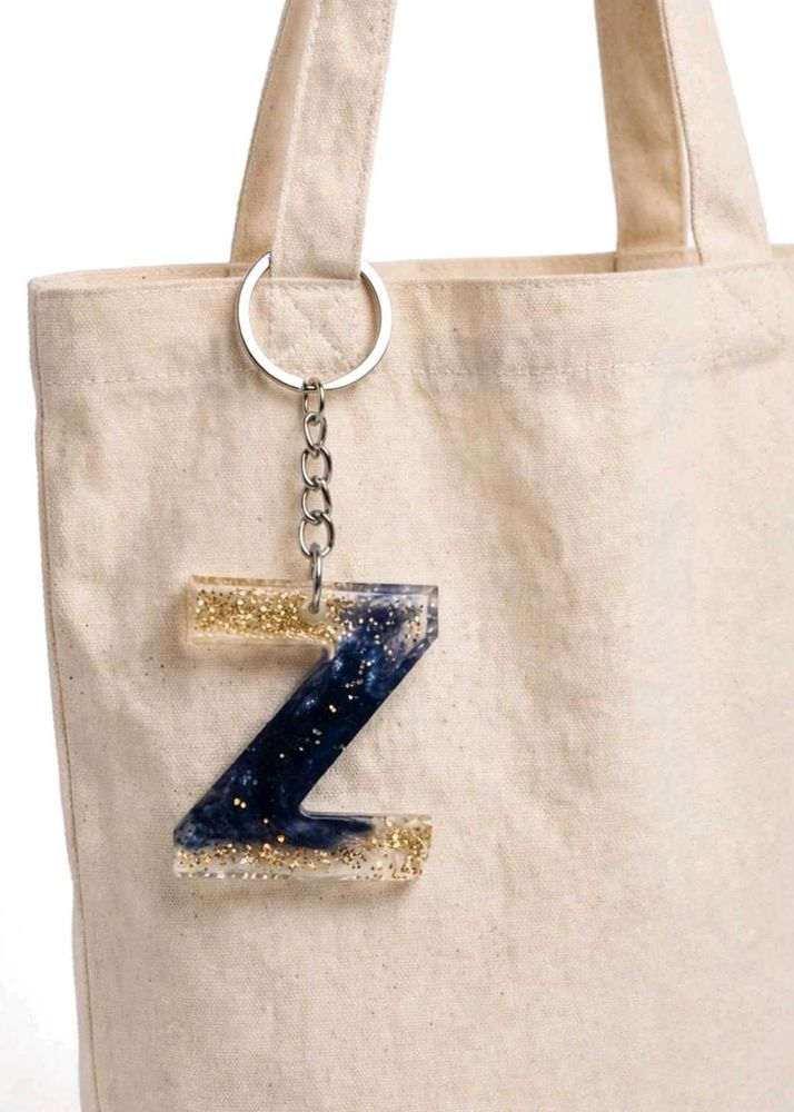 Sparkly Letter Z Keychain