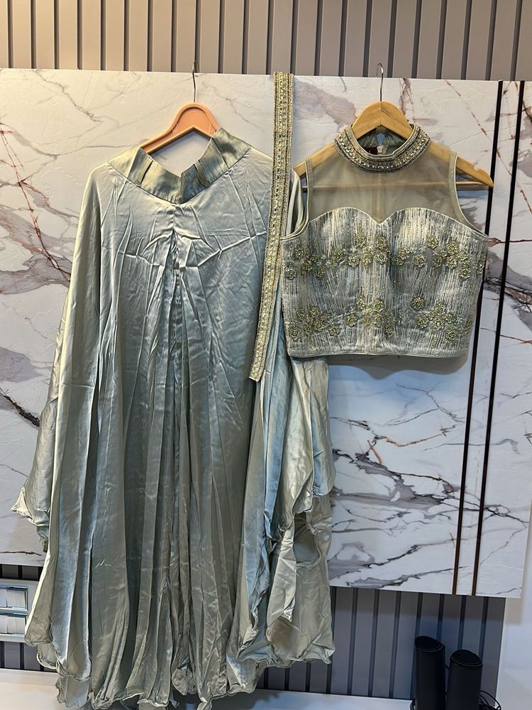 SALE PRICE!! Designer Label- Pure Silk Lehenga Ski