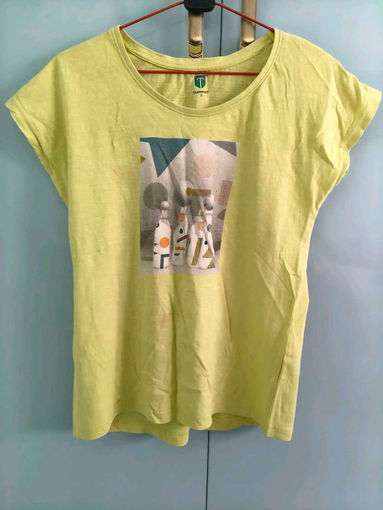 Yellow Graphic Print T-Shirt