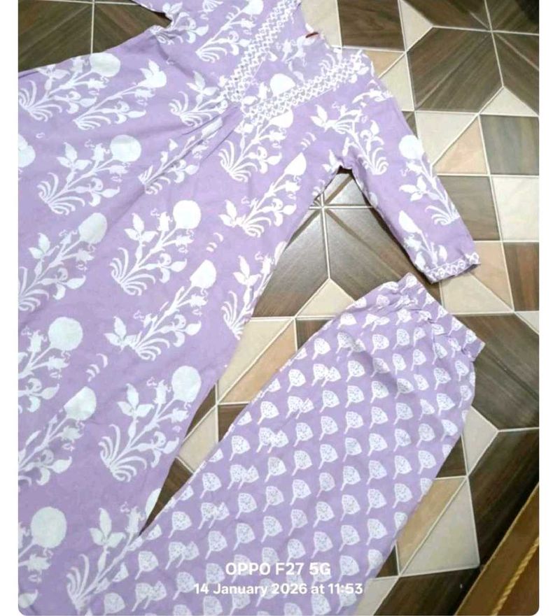 Beautiful Lavender Kurta Set