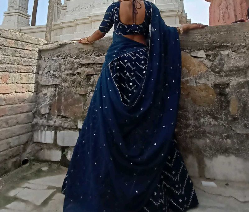 Beautiful Teal Lehenga Choli Set