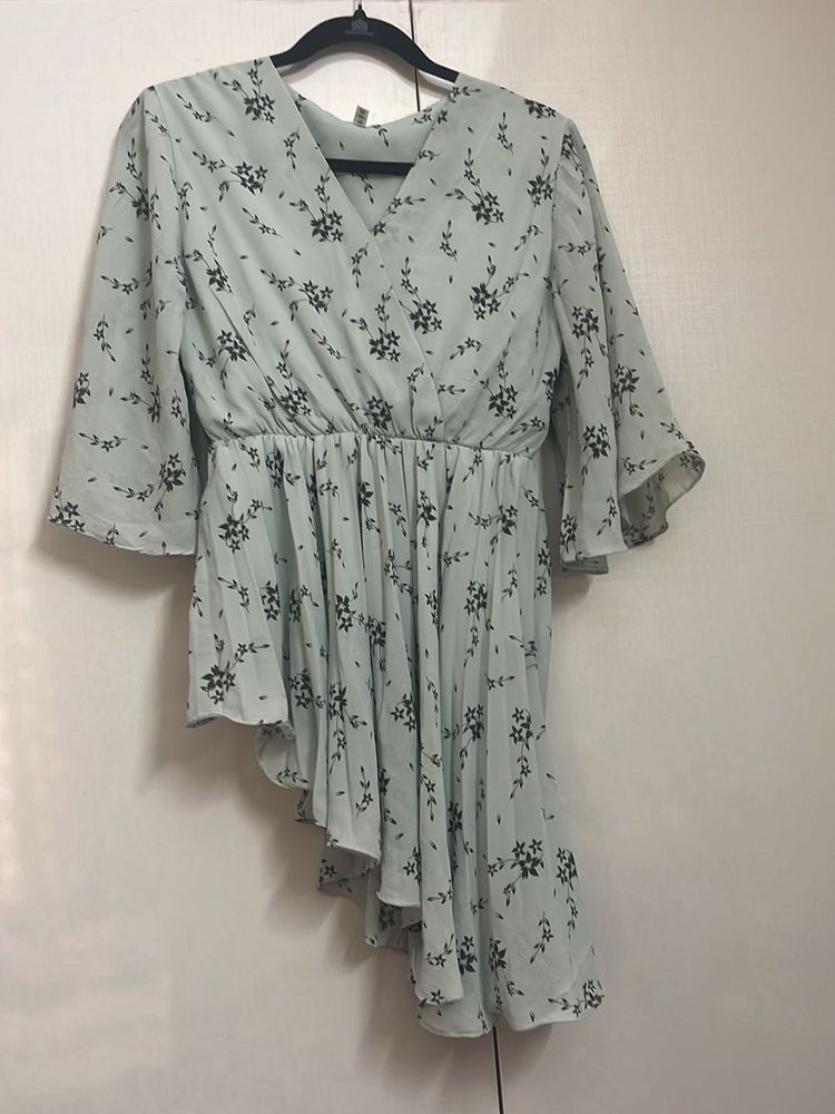 Floral Print Asymmetrical Dress