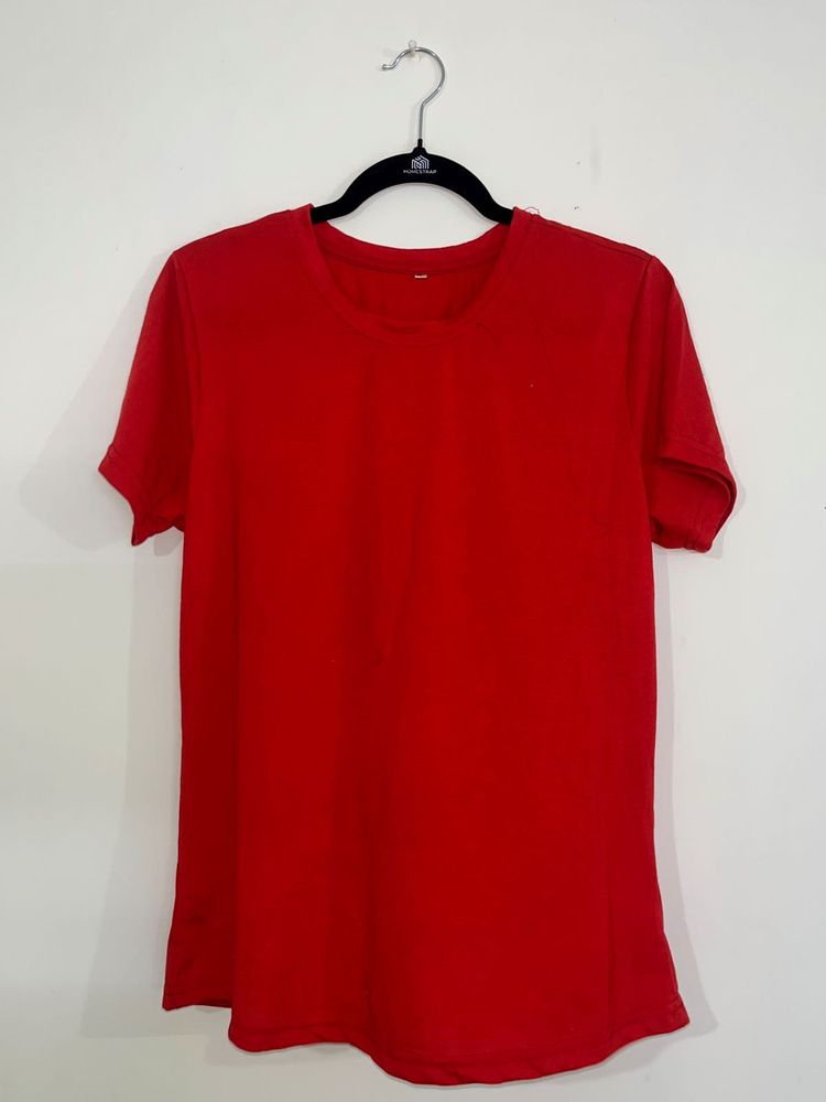 Vibrant Red Basic T-Shirt