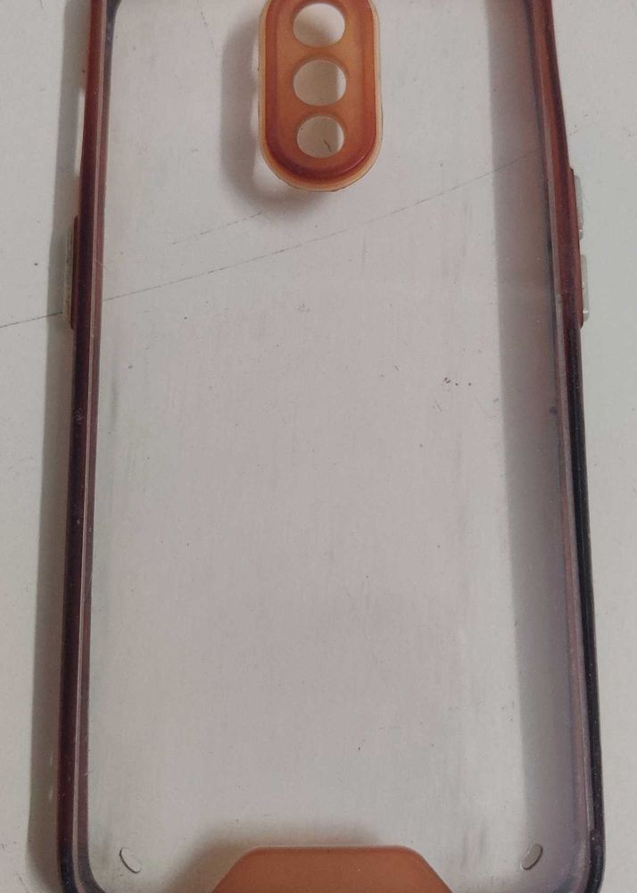 Clear Phone Case with Brown Accents