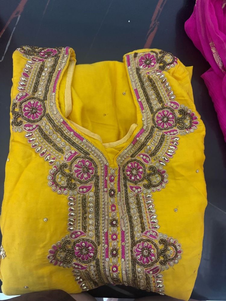 Embellished Yellow Blouse