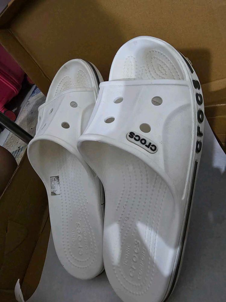 ✨️Original White Crocs Slides✨️