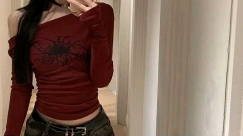 Gothic Spider Web Print Top