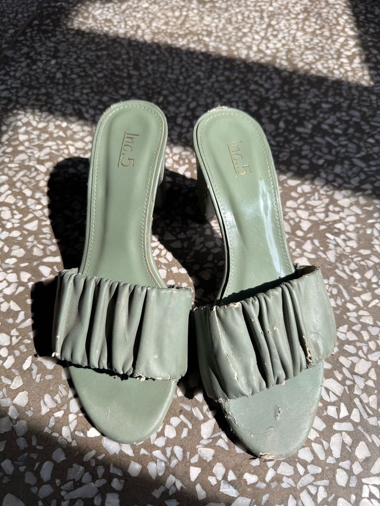 Women's Ruched Block Heels
