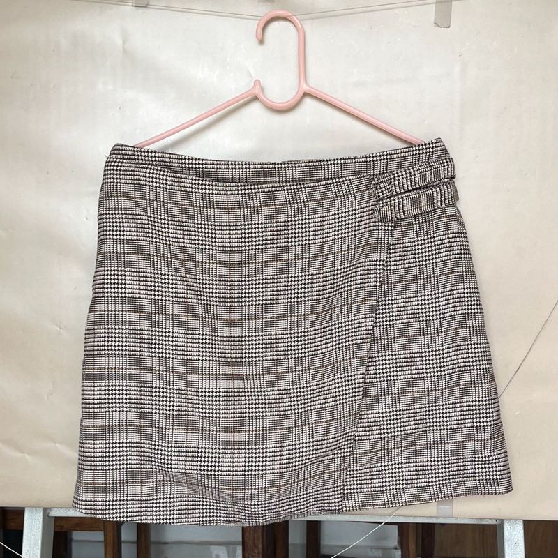 Plaid Wrap Skort
