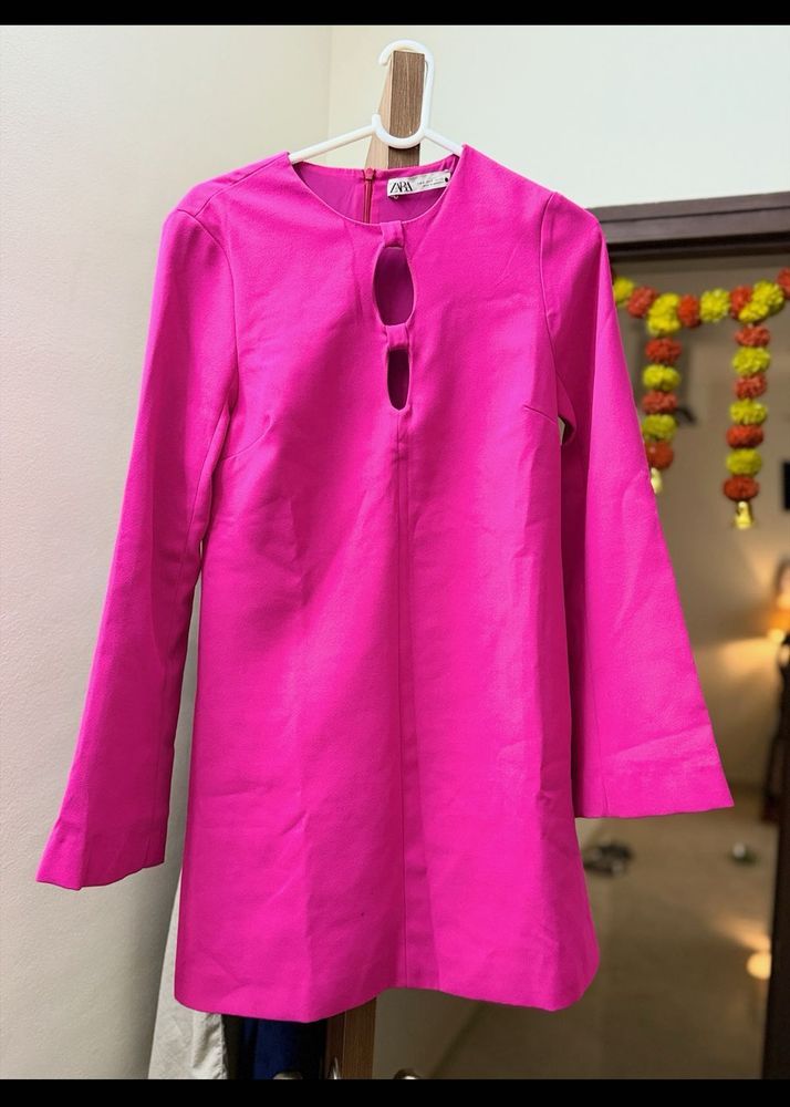 Hot Pink Mini Dress for vacation/ brunch/ classy